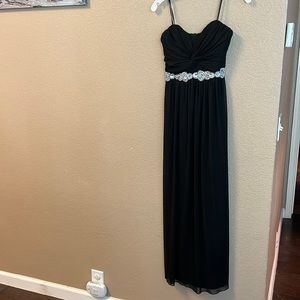 Black formal dress worn once as a bridesmaid for wedding. Size 5 City Triangles
